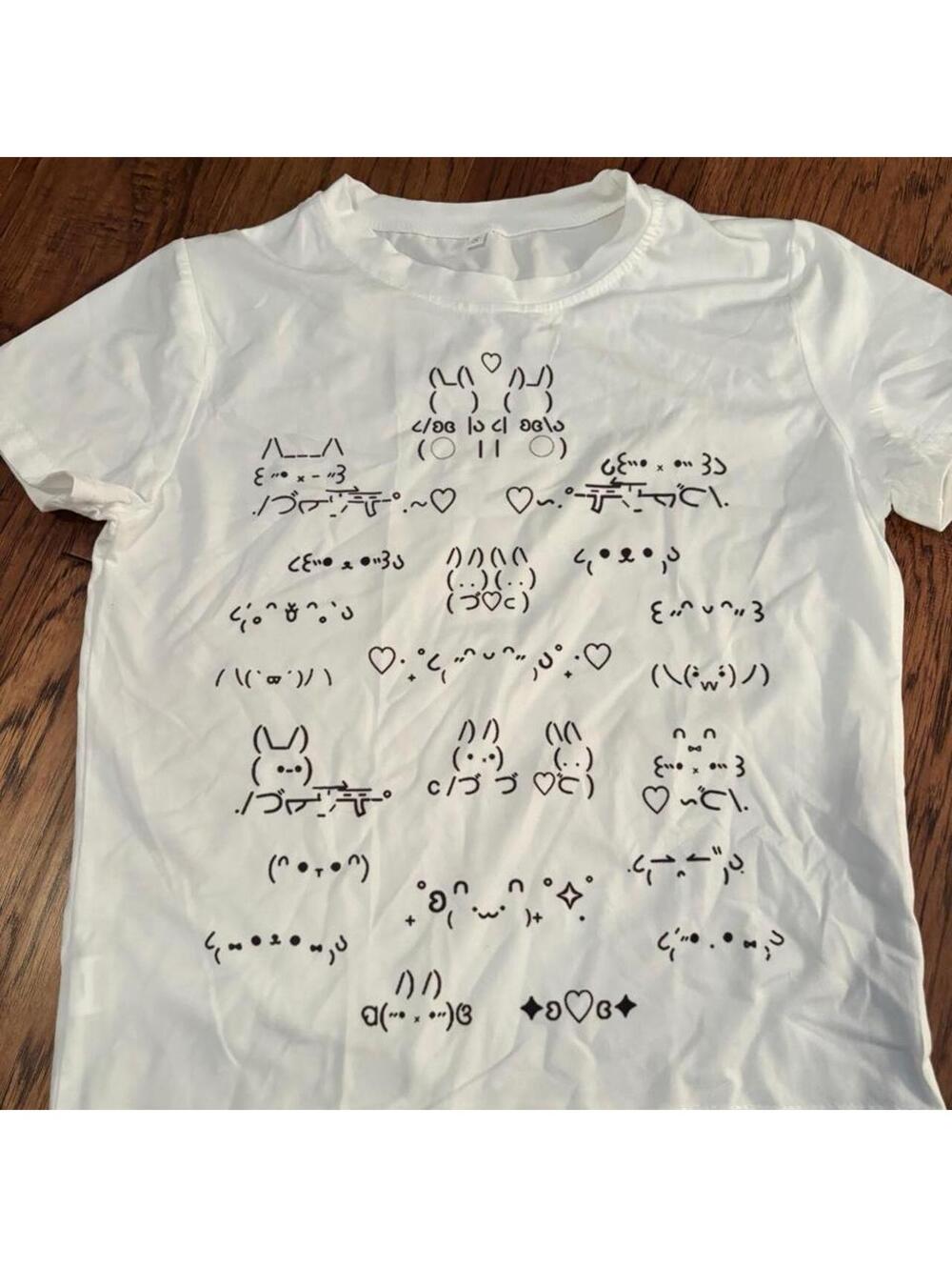 Aliexpress Women's White and Multi Tshirt